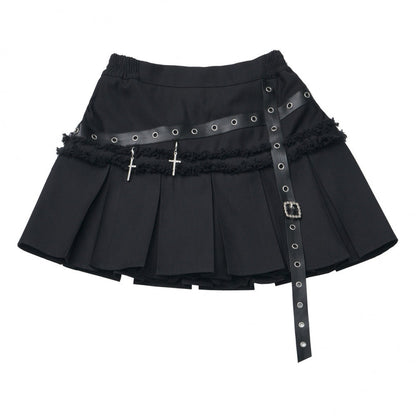 College Roll Up Shirt + Skirt + Tie