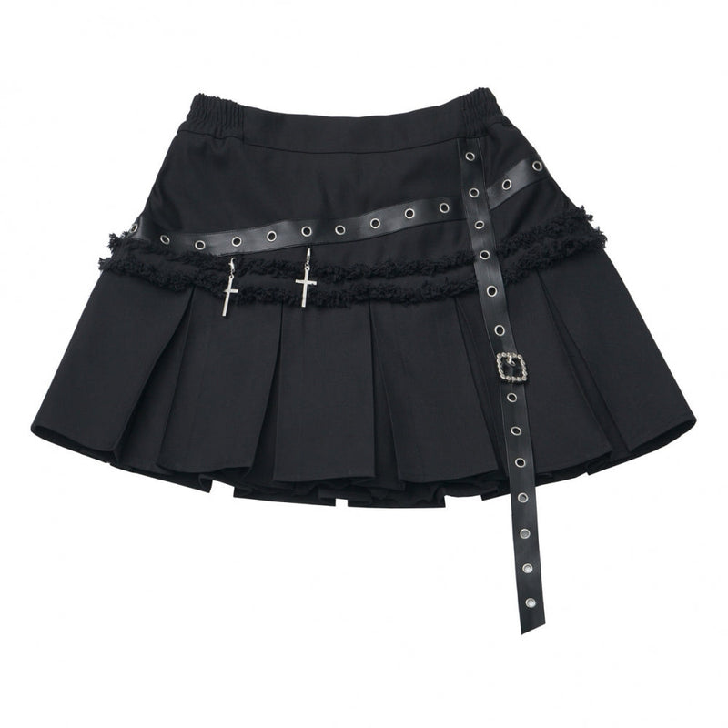 College Roll Up Shirt + Skirt + Tie