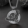 Viking Odin's Raven Necklace for With Runes