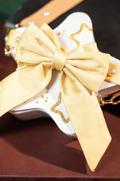 Yellow [identity V Toy Merchant Glimmer Within Reach] Triple-layered Print Ruffle Bowknot Classic Cosplay Lolita Dress Set