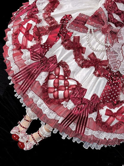 [pre-order Deadline: April 3] Pure Sweet Rose Fantasy Tiered Lolita Dress