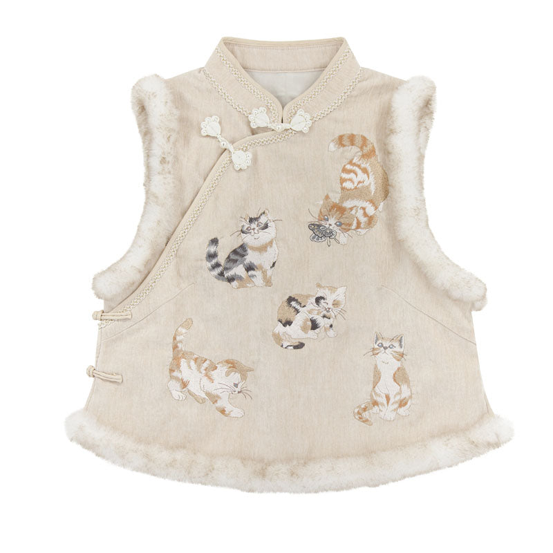 [pre-order] Improved Chinese-style Velvet Vest Set