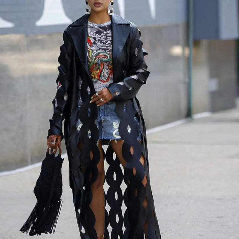 Leather Cardigan