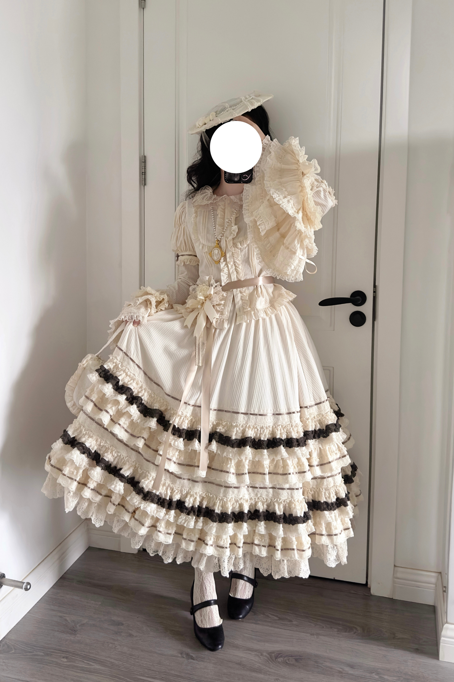 Briana Bear Print Dream Doll Lolita Dress + Jsk + Skirt + Shirt + Petticoat