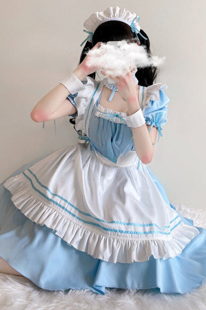 Powder Blue Alice Maid Dress Set