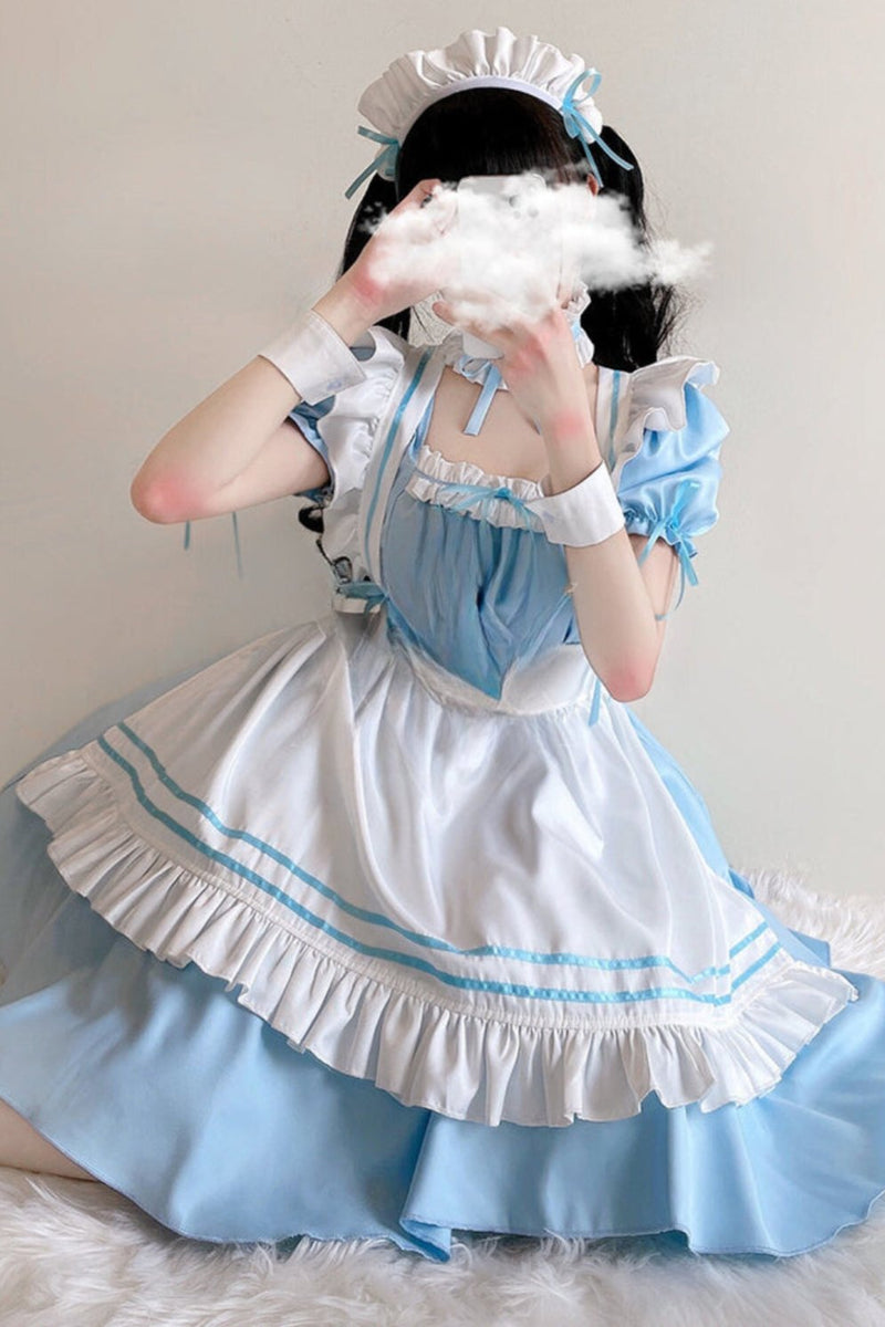 Powder Blue Alice Maid Dress Set
