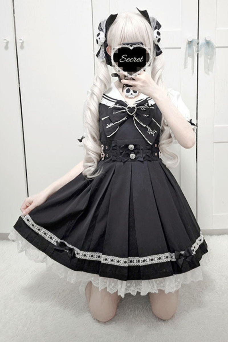 Dark Sweet Lace Sailor Dress