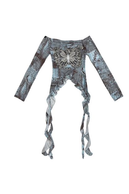 Maillard Butterfly Sheer Top