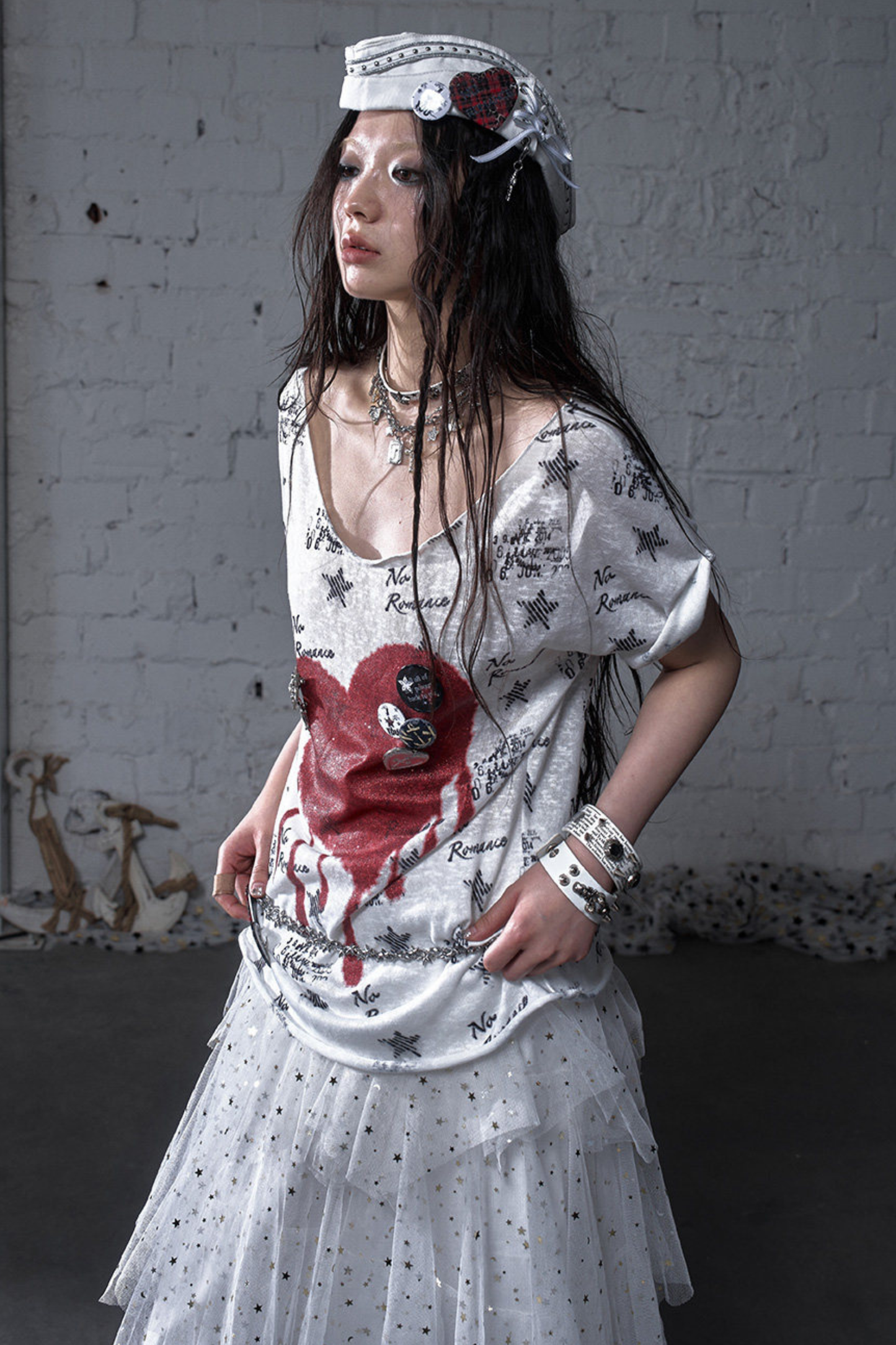 Y2k Tight Print Top