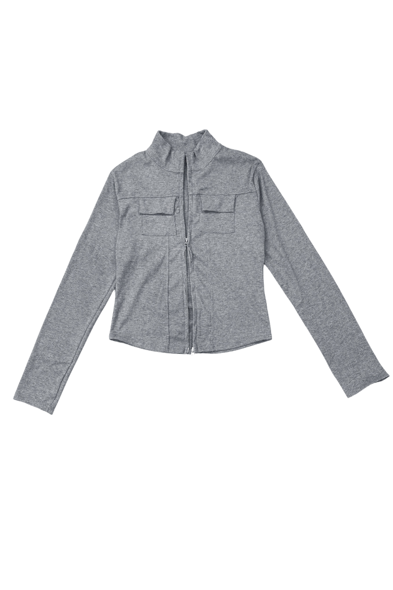 Slim Zip Cardigan