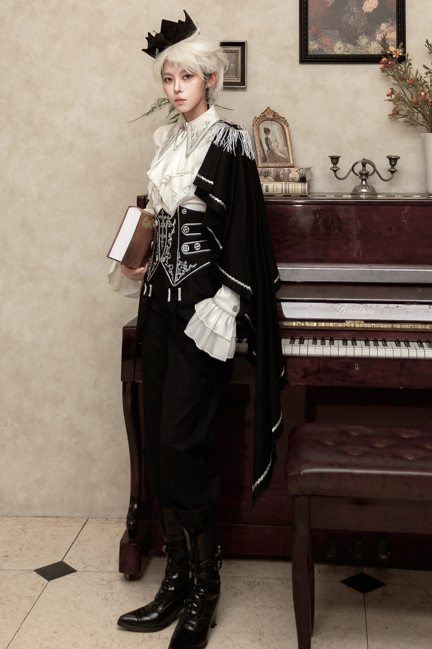 Monochrome Prince Top + Corset + Pants