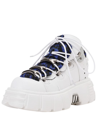 11-colors Punk Rock Retro Leather Metal Power Sole Sneaker
