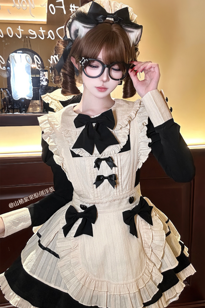 Little Maid Lolita Dress + Apron + Sleeves + Headband