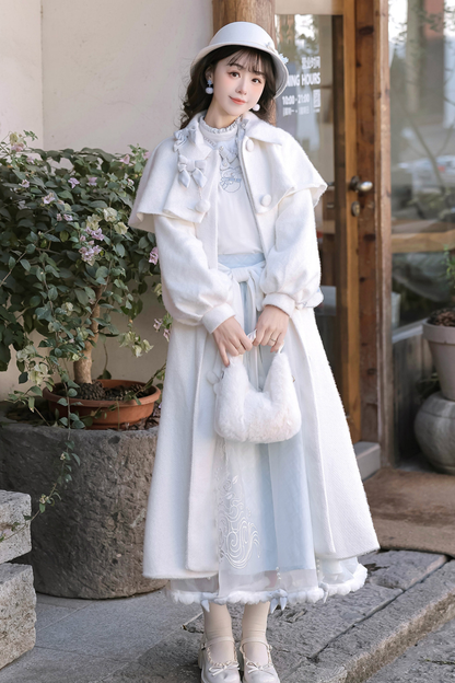 Clear Sky Lolita Coat + Tops + Skirt