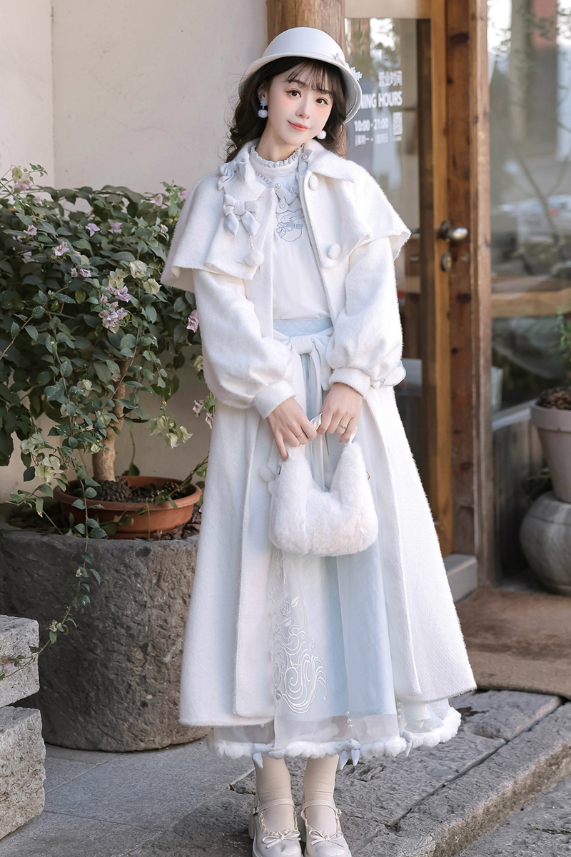 Clear Sky Lolita Coat + Tops + Skirt