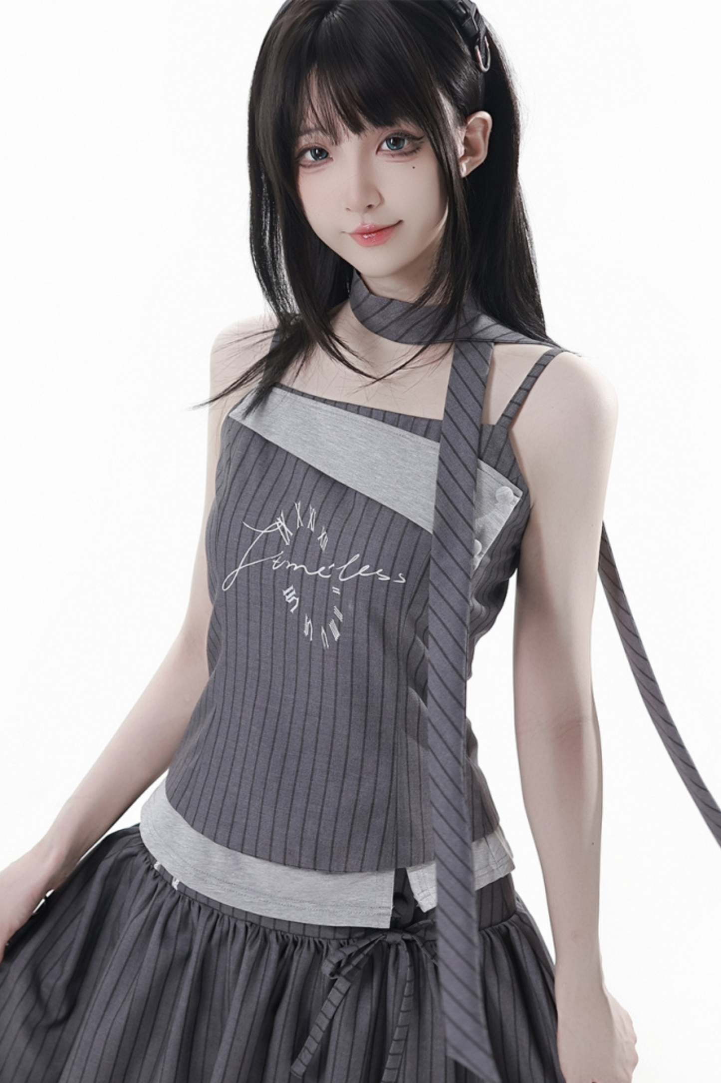 Mode Academie Jacket + Asymmetrical Top + Camisole + Skirt + Scarf