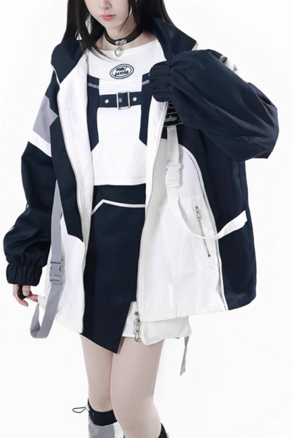 Subculture Cargo Short Coat + Jumper Skirt + Skirt + Leg Warmers