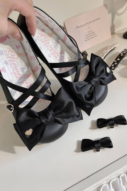 Satin Candy Ribbon Lolita Shoes
