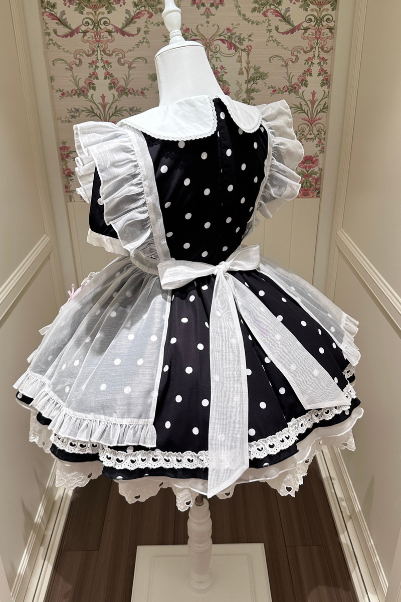 Heartbeat Dot Dress + Sheer Apron