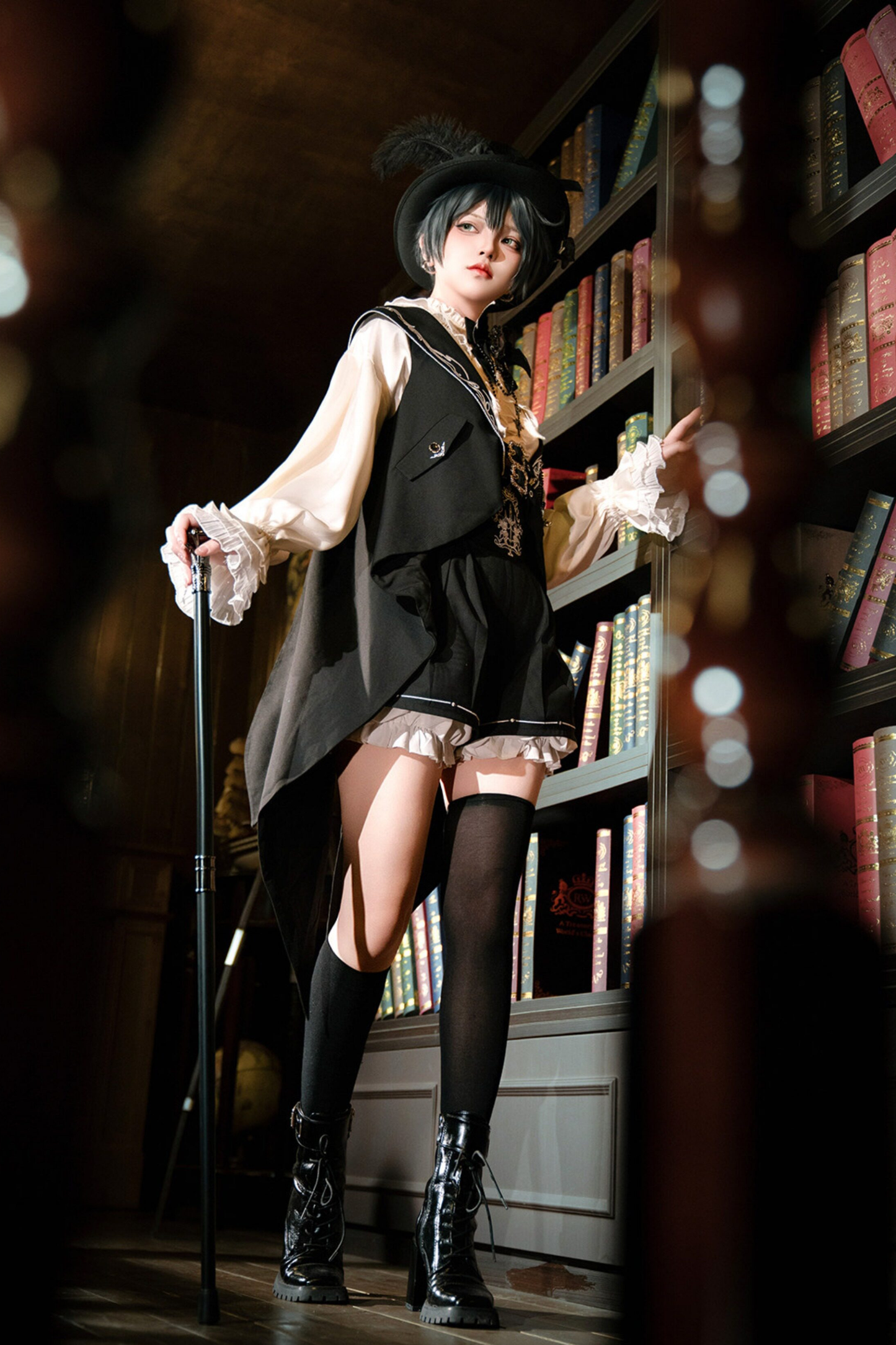 Dark Prince Suspender Shorts