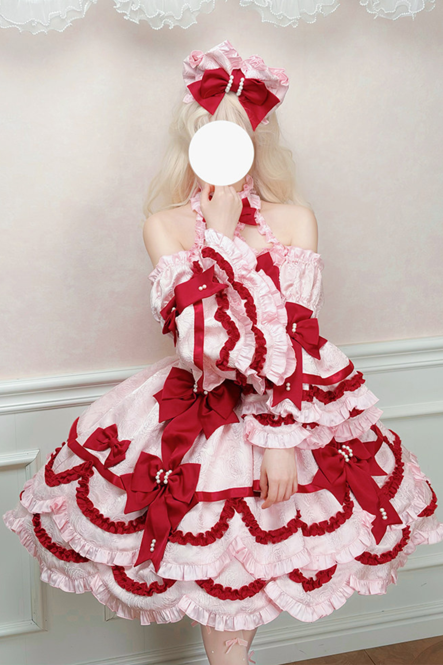 [pre-order Deadline: April 3] Sweet Ruffled Lolita Princess Ribbon Dress