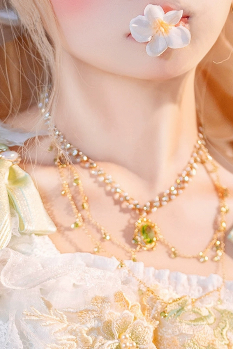 Forest Illusion Bridal Hat + Necklace