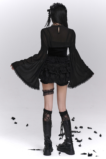 Ghost Girl Gothic Puffy Skirt + Camisole + Short Outer