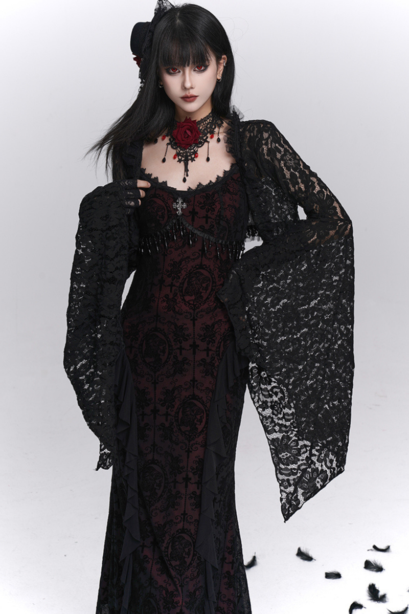 Gothic Camisole Dress + Sheer Top