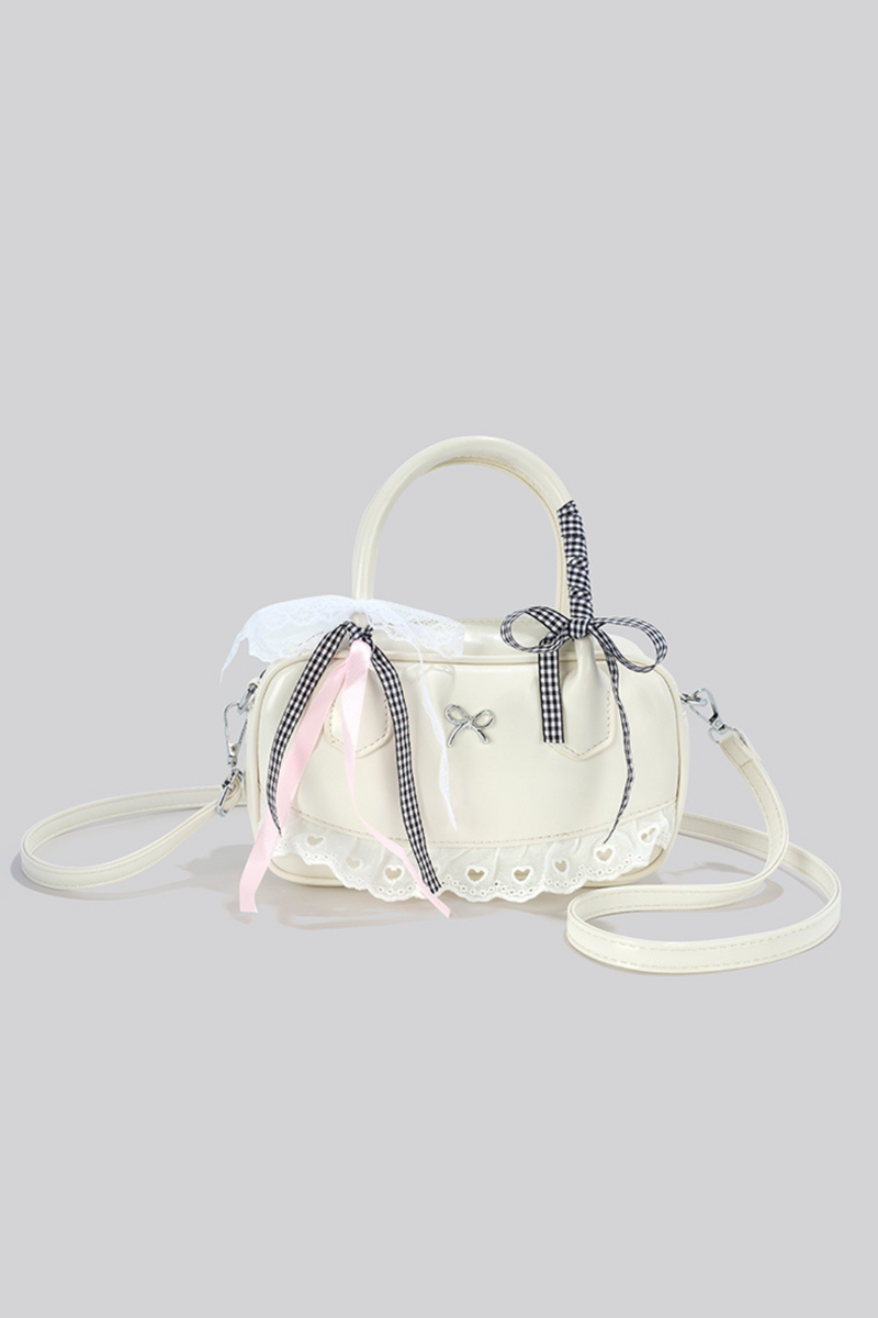 Ribbon Lace Boston Bag