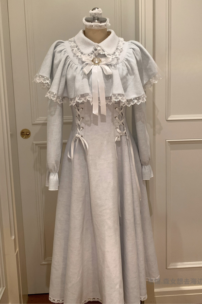 Lace Up Cape Dress