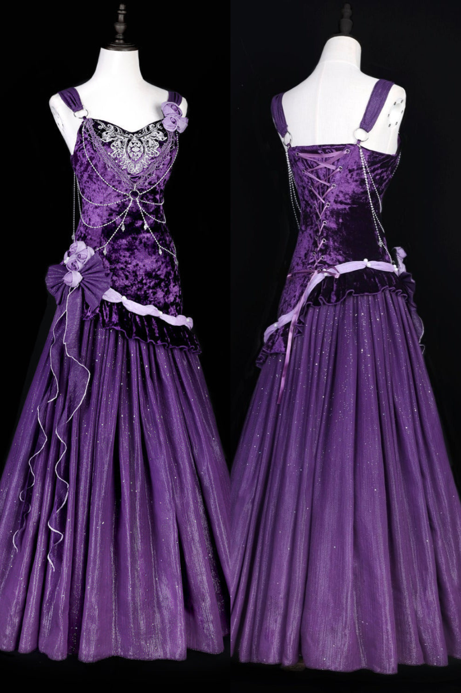 [pre-order] Mysterious Nocturne Lolita Suspender Mermaid Dress
