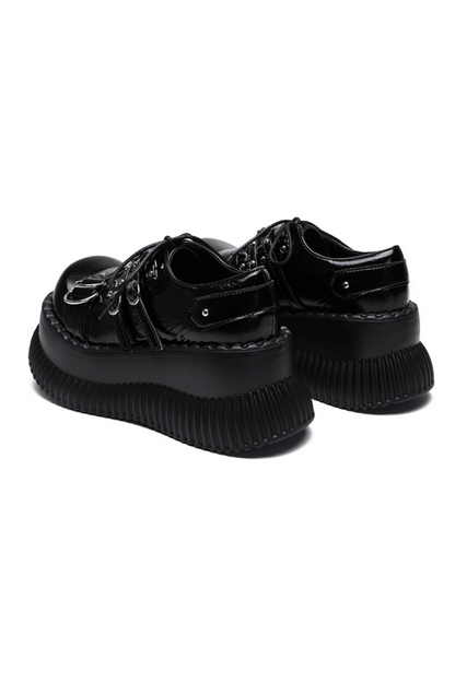 Mode Silver Design Platform Shoes