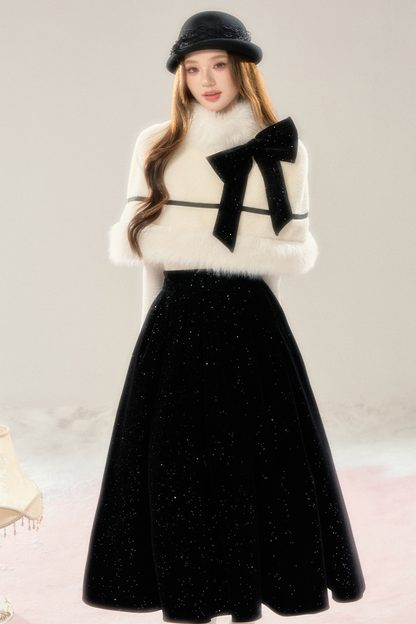 French High-end Cloak + Flared Skirt