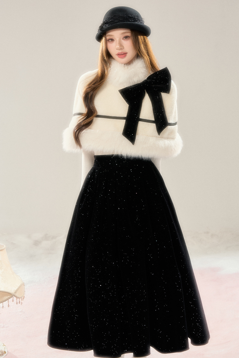 French High-end Cloak + Flared Skirt