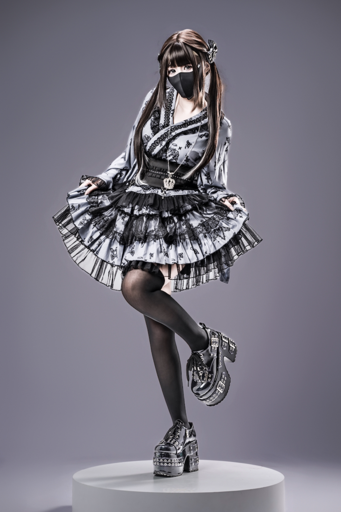 Galaxy Dark Lace Dark Kawaii Yukata