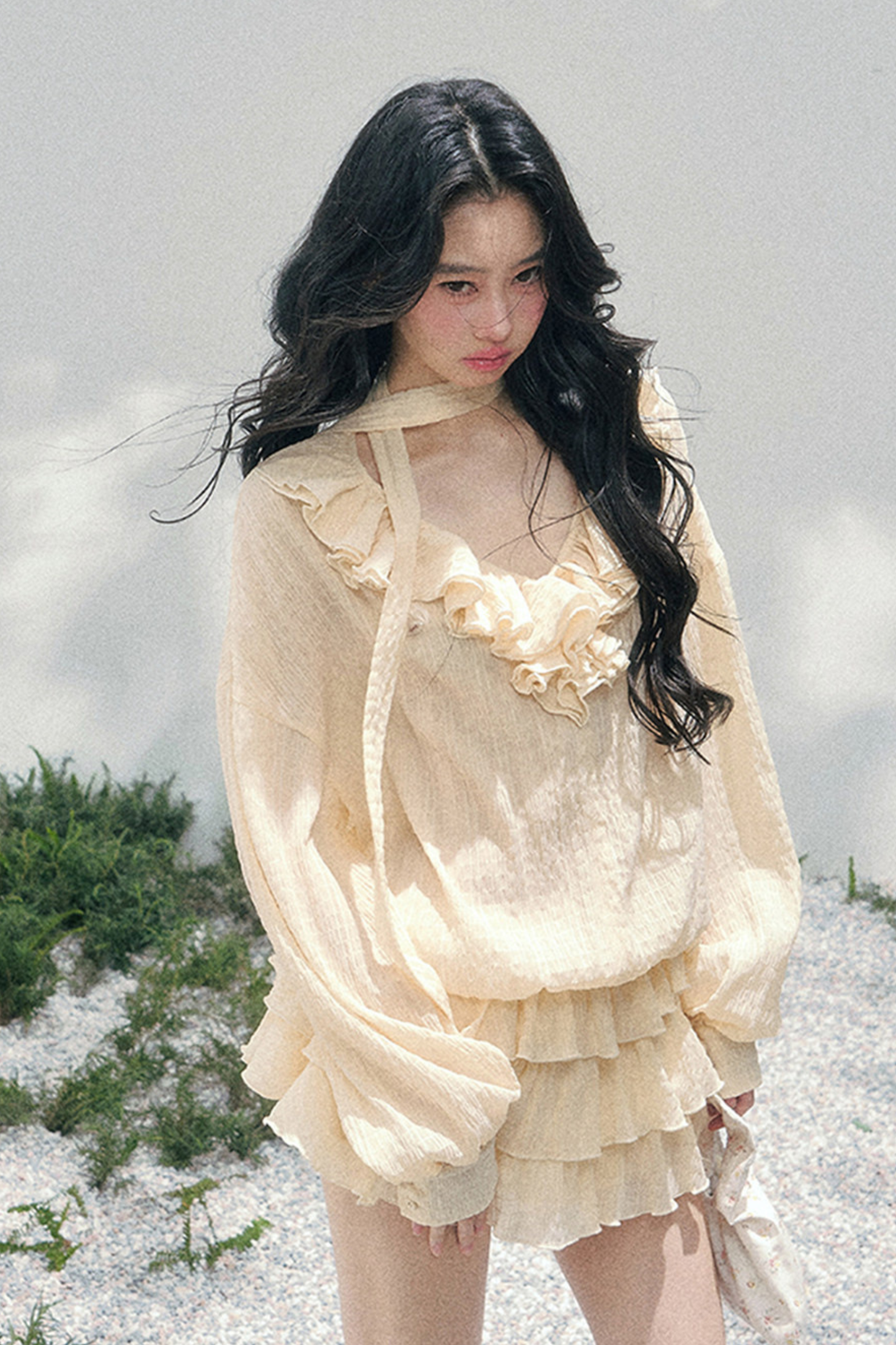 Evening Breeze Milky Dress + Inner Pants