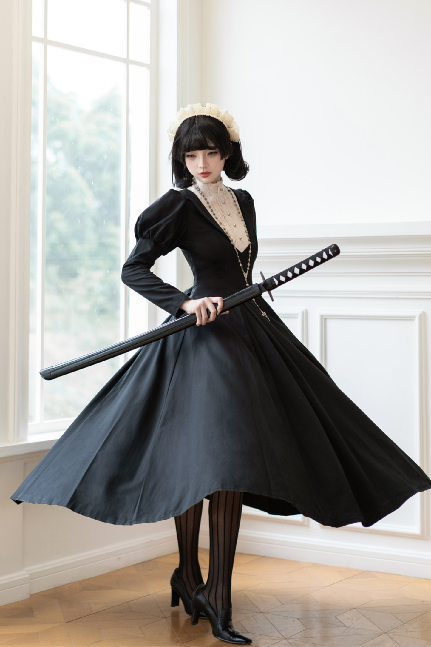 Gothic Flared Long Lolita Dress