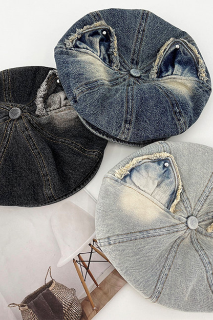 Denim Cat Ear Beret