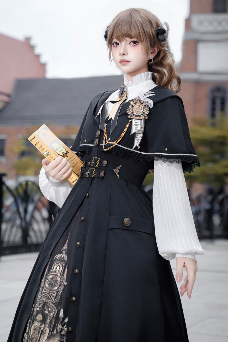 Dragon Aria Lolita Cape Coat + Top + Skirt