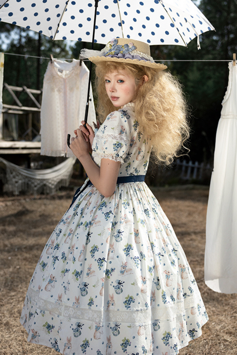 Benny's Blueberry Garden Lolita Jumper Skirt + Dress + Inner Shirt