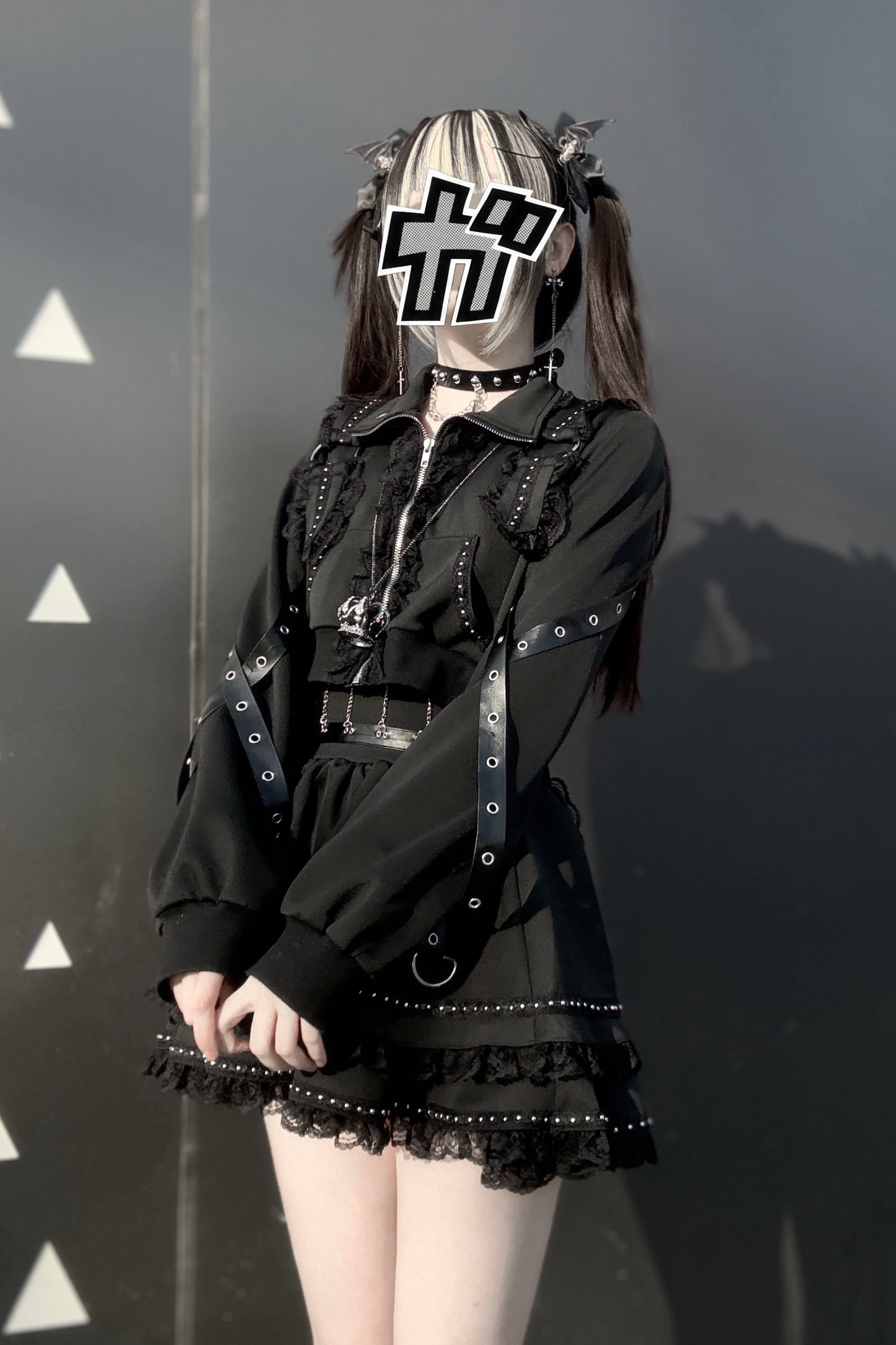 Dark Subculture Sporty Jacket + Skirt