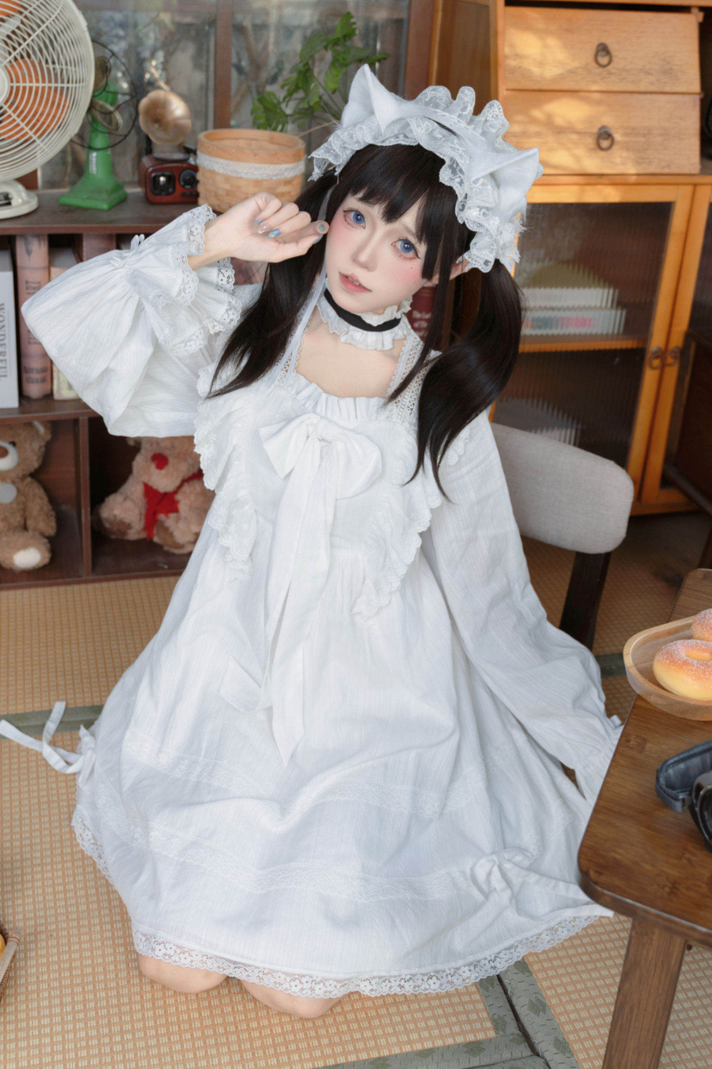 White Lace Princess Dress + Hairband