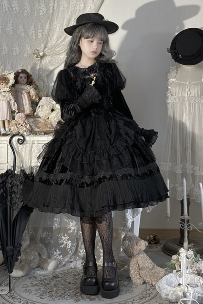 Gothic Doll Lolita Dress + Short Jacket