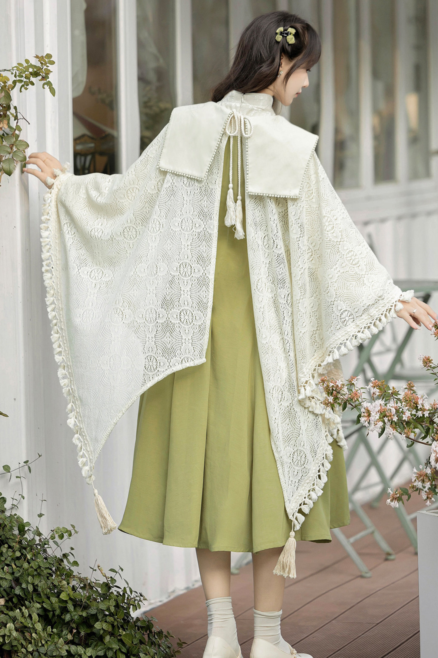 Retro Chinese Dress + Shawl