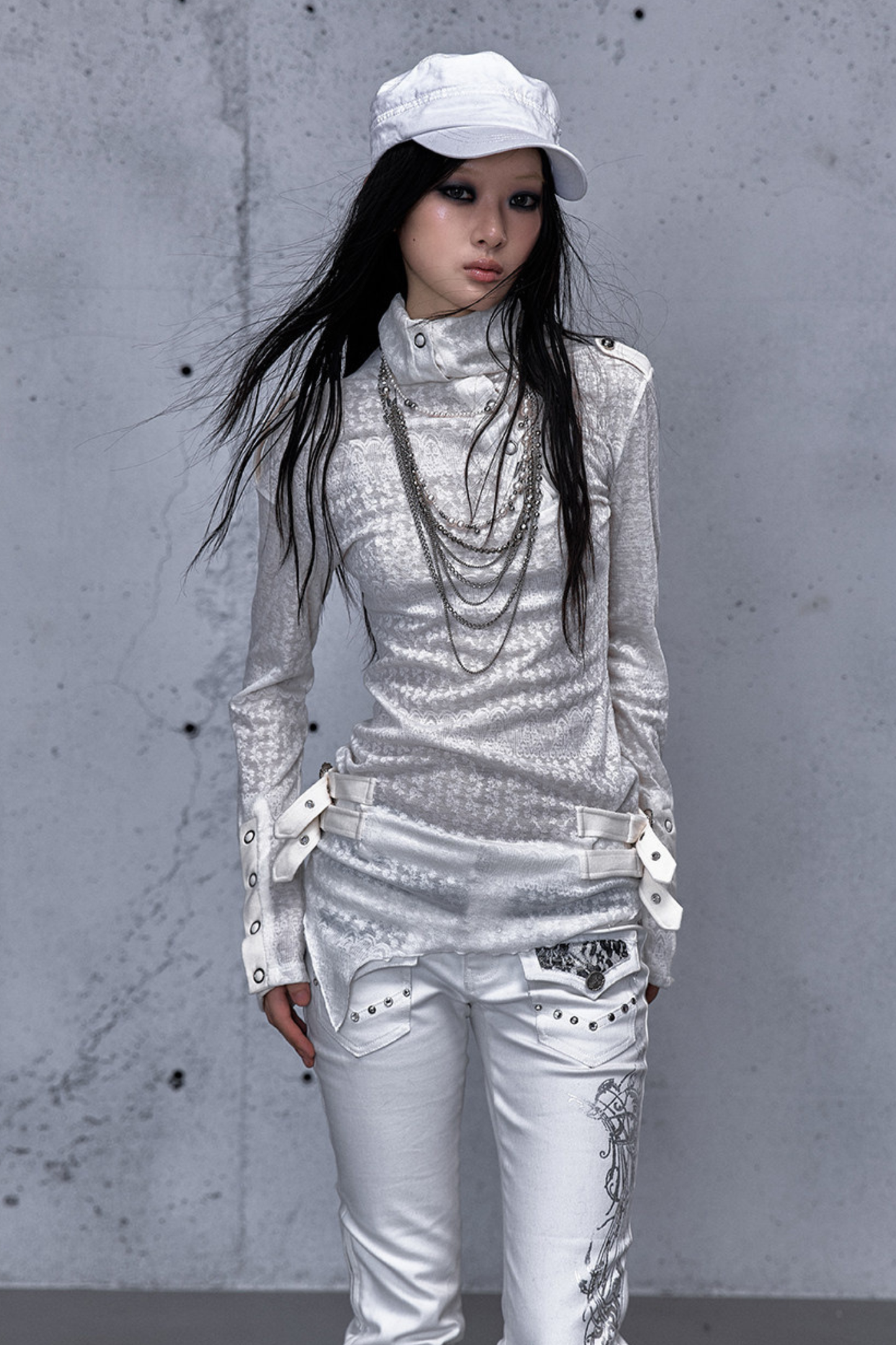 Retro Asymmetric Knit Sweater