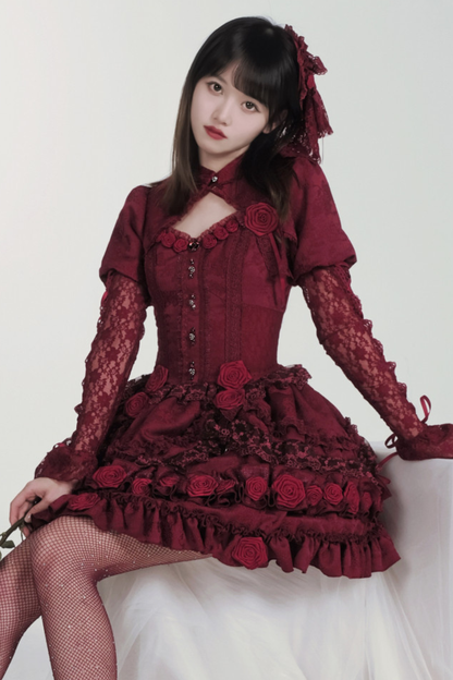 Dark Gothic Style Lolita Dress + Shawl