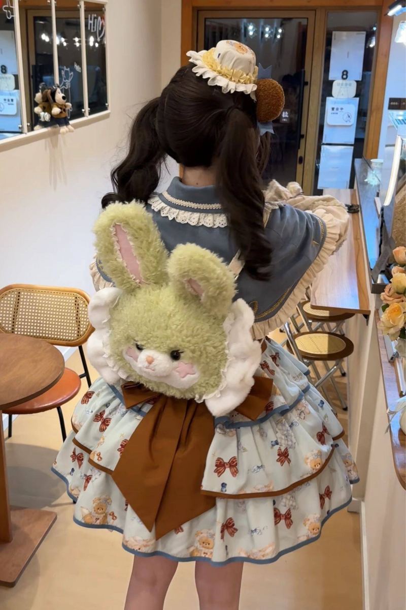 Seaside Bear Tea Party Lolita Dress + Cape