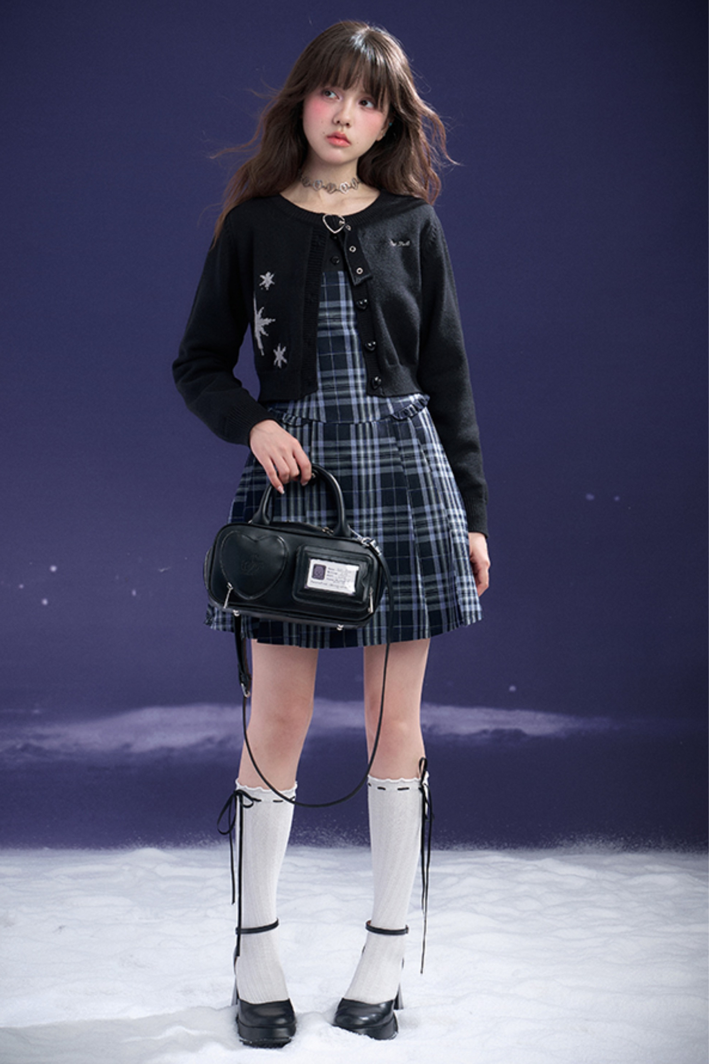 Plaid Fake Two Piece Dress