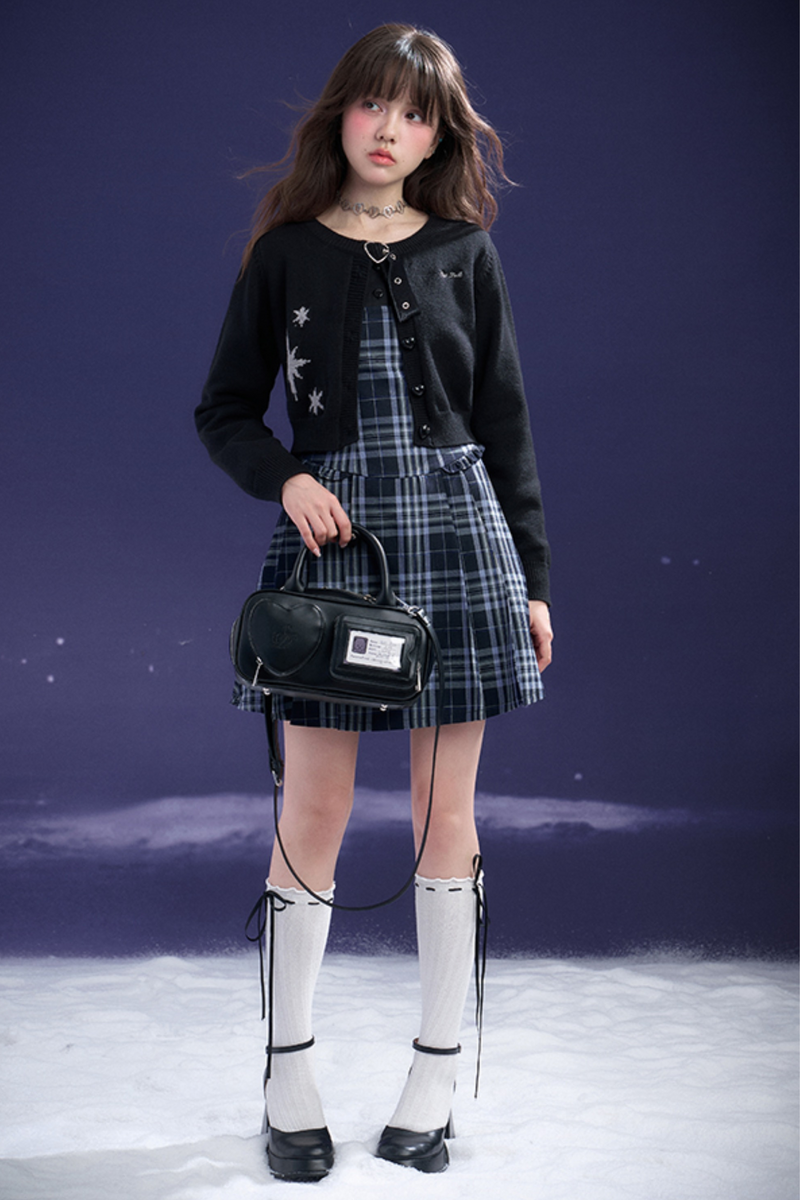Plaid Fake Two Piece Dress