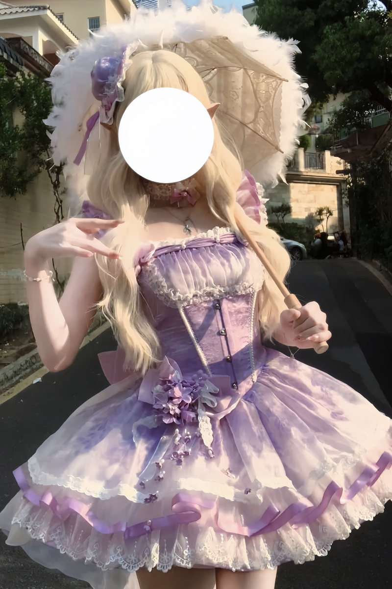 [pre-order] Ballet Style Dress + Hat + Headband + Ribbon Tail